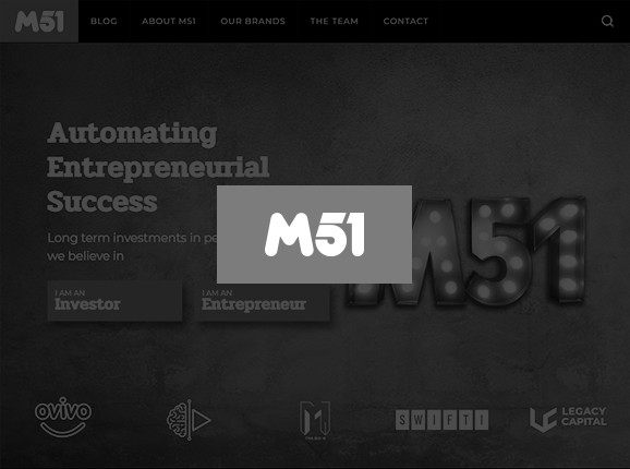 m51 company logo on screenshot background