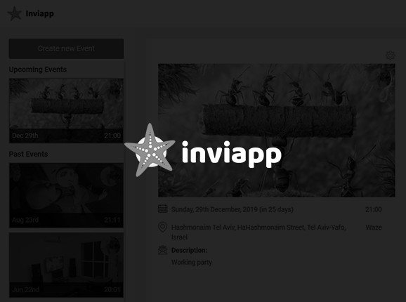 inviapp company logo on screenshot background