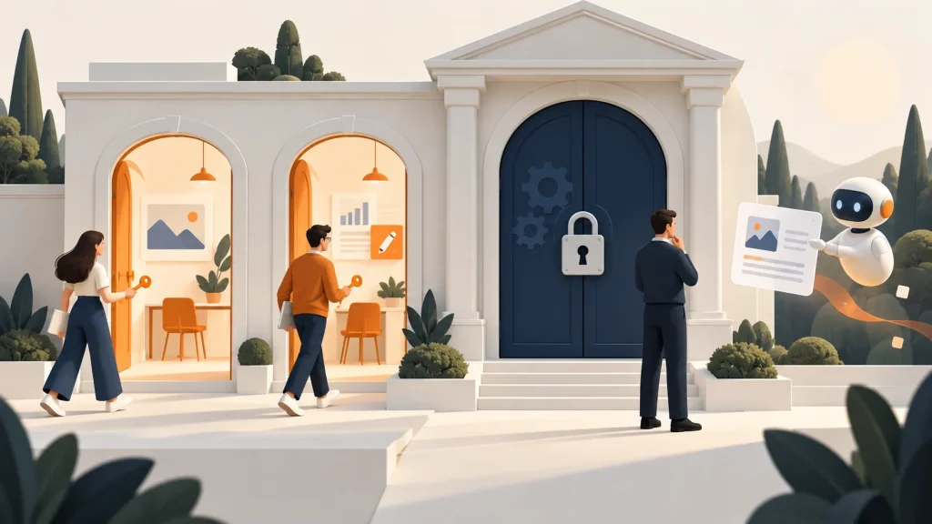 People can reach the website content while the production systems stay protected.