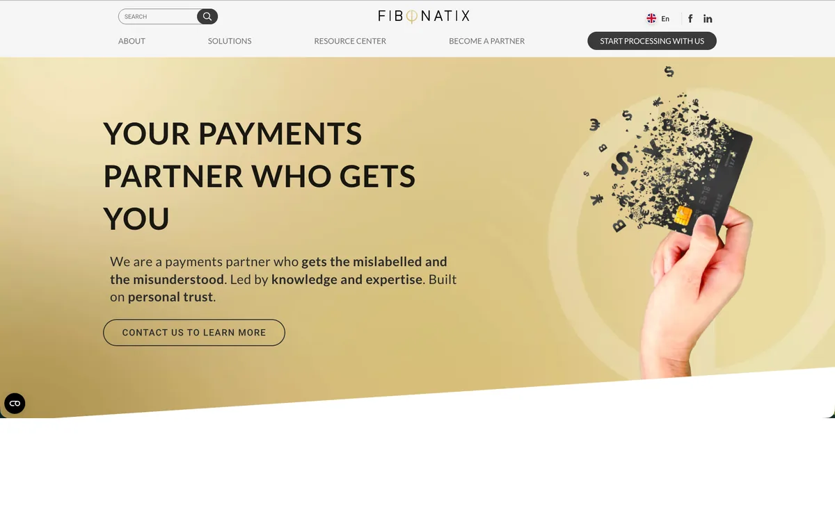 Fibonatix website homepage