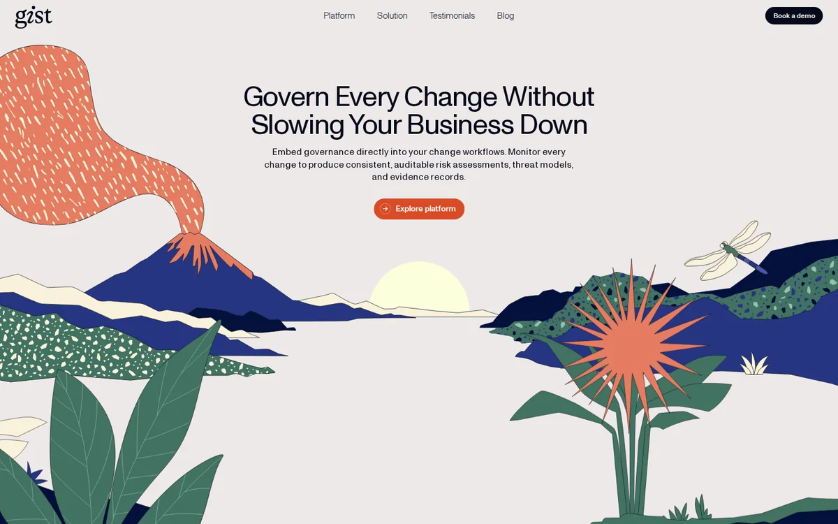 Gist Security website homepage