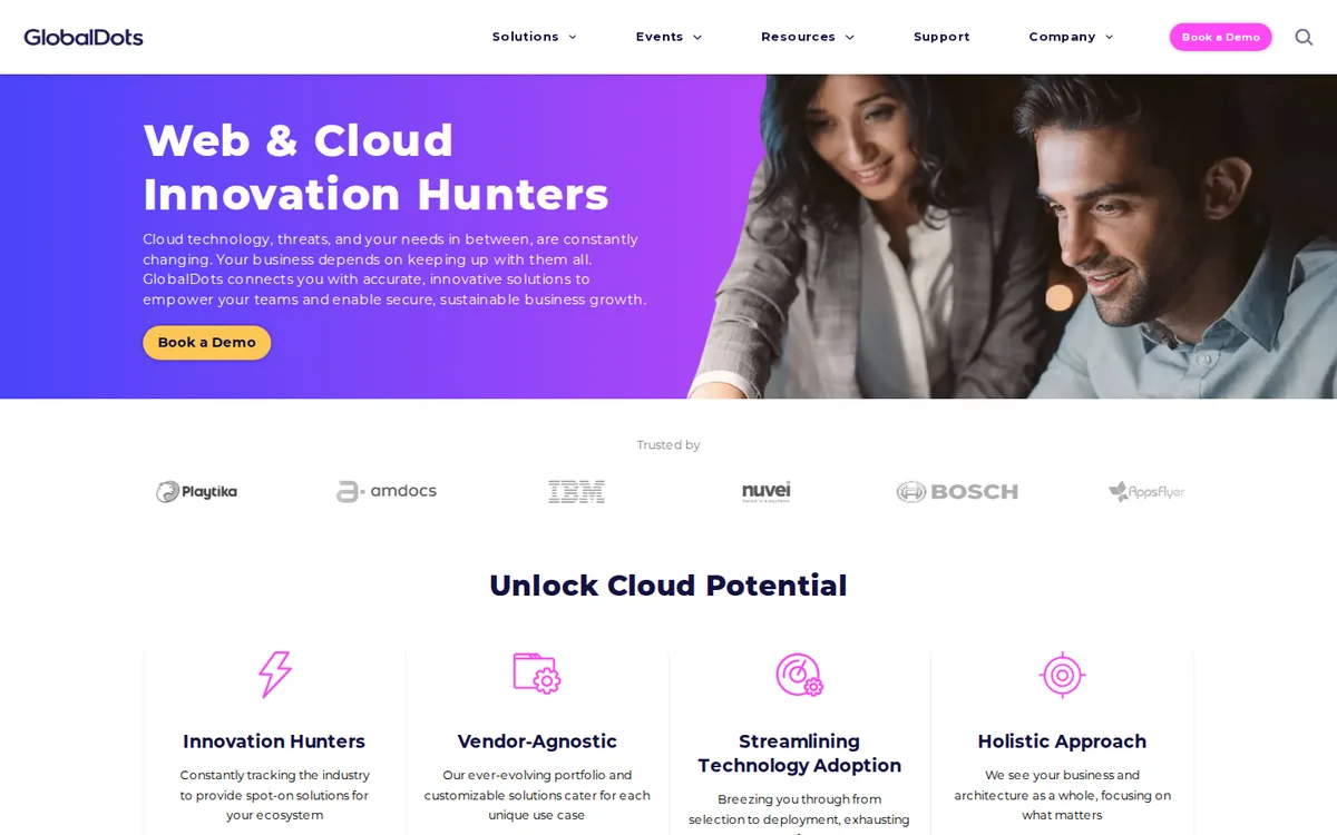 GlobalDots website homepage