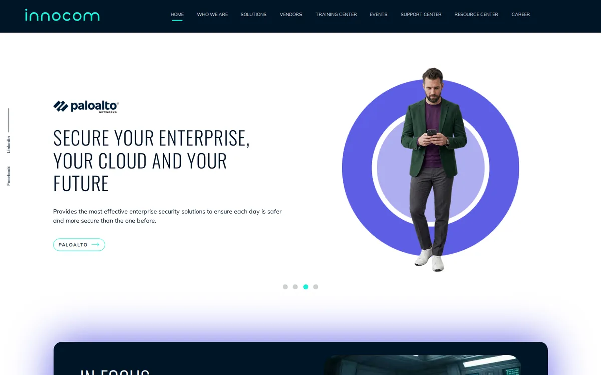 Innocom website homepage