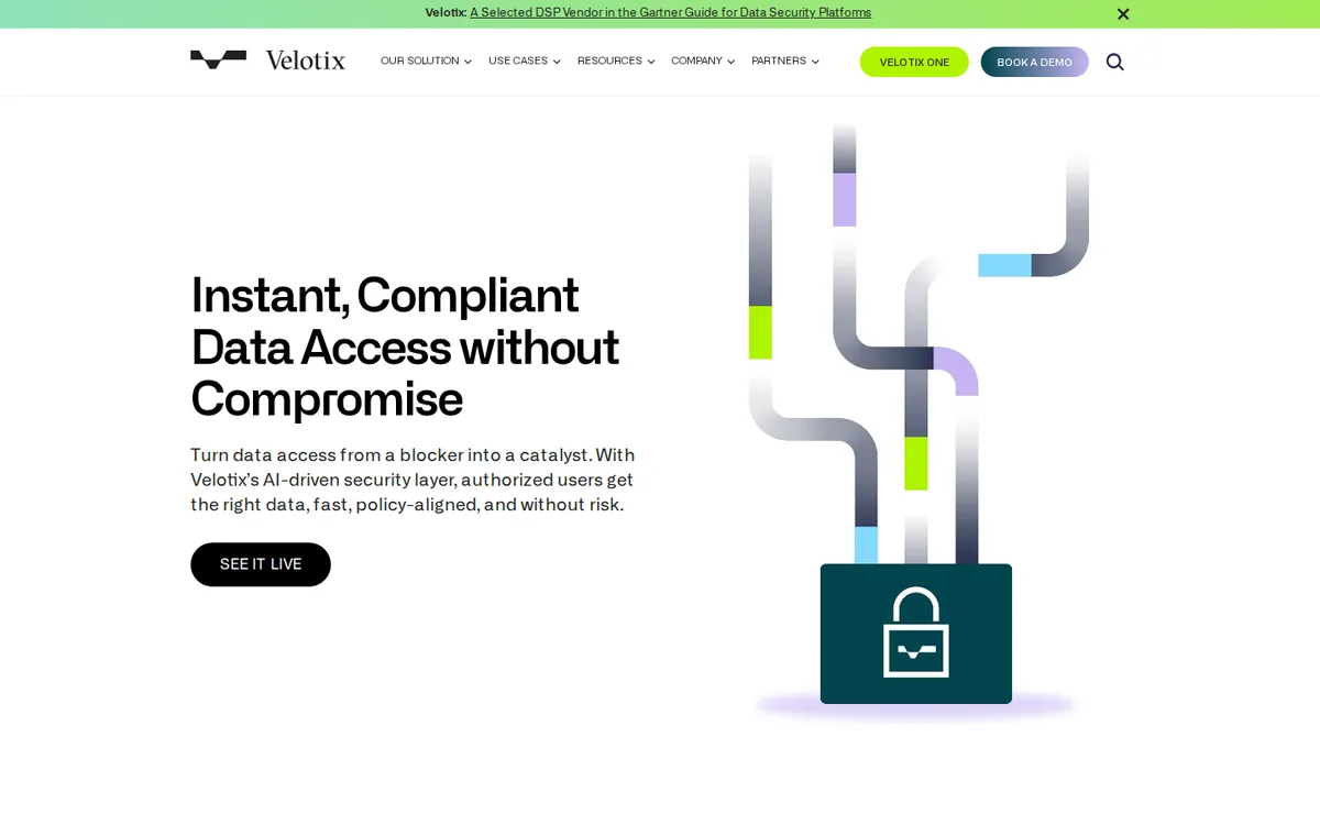 Velotix website homepage
